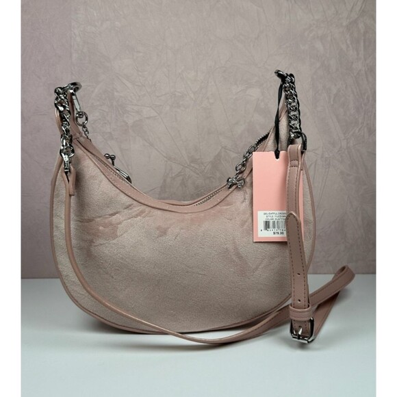 Juicy Couture Delightful Crossbody Dusty Blush  Rhinestone Bow Coin Pouch NWT - Picture 10 of 16